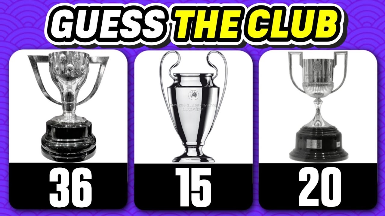 GUESS THE CLUB BY TROPHY: LEAGUE + CHAMPIONS LEAGUE + DOMESTIC CUP | MKJ FOOTBALL QUIZ 2025