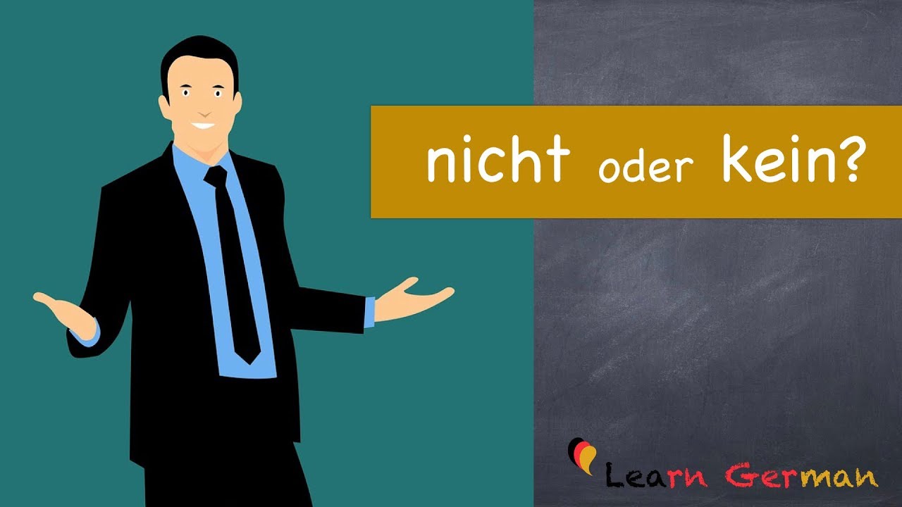 Learn German | German Grammar | Kein oder nicht | A1