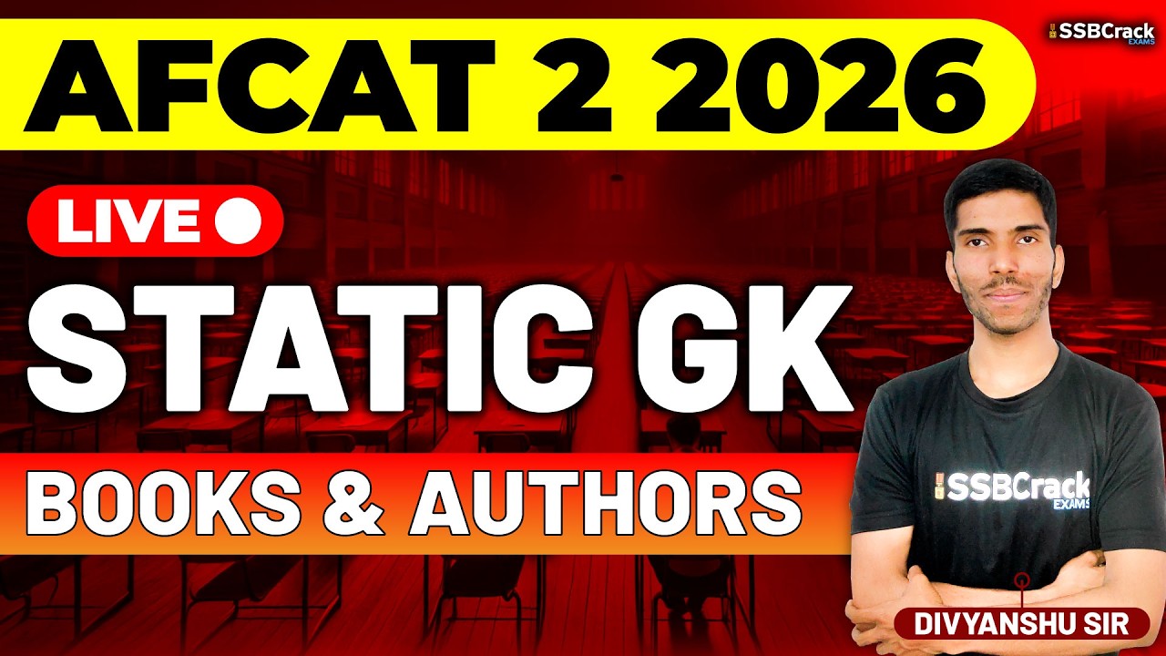 AFCAT 2 2026 Exam Static GK Live - Books & Authors