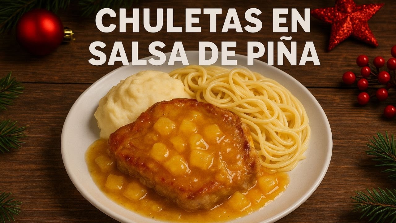 Chuletas en Salsa de Piña | Receta Navideña Fácil y Deliciosa