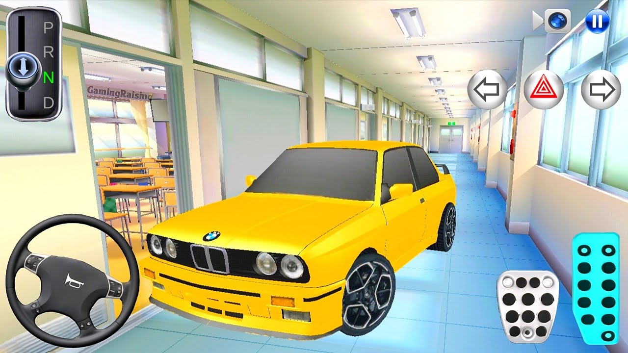 New BMW M3 Car in School Building - 3D Driving Class - 3D Driving Class Game - Car Game