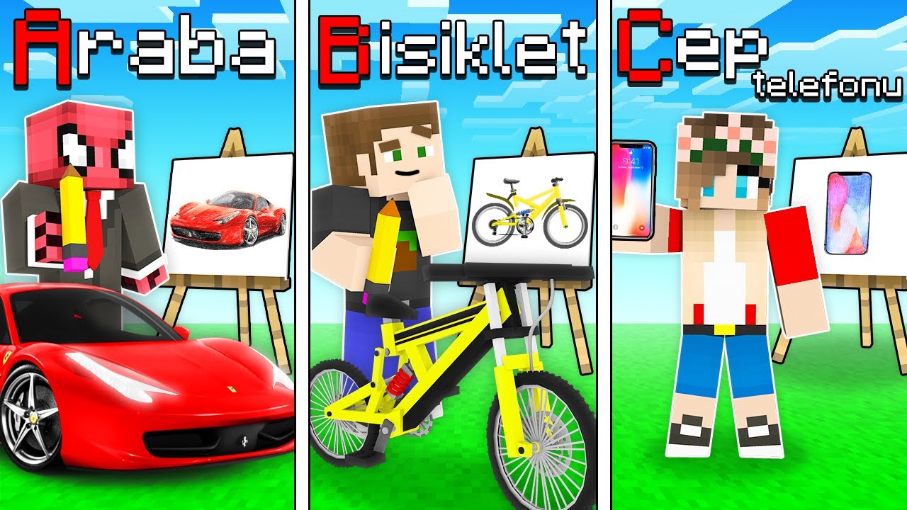 ALFABETİK SIRAYLA ÇİZİM YARIŞMASI ✏️ - Minecraft
