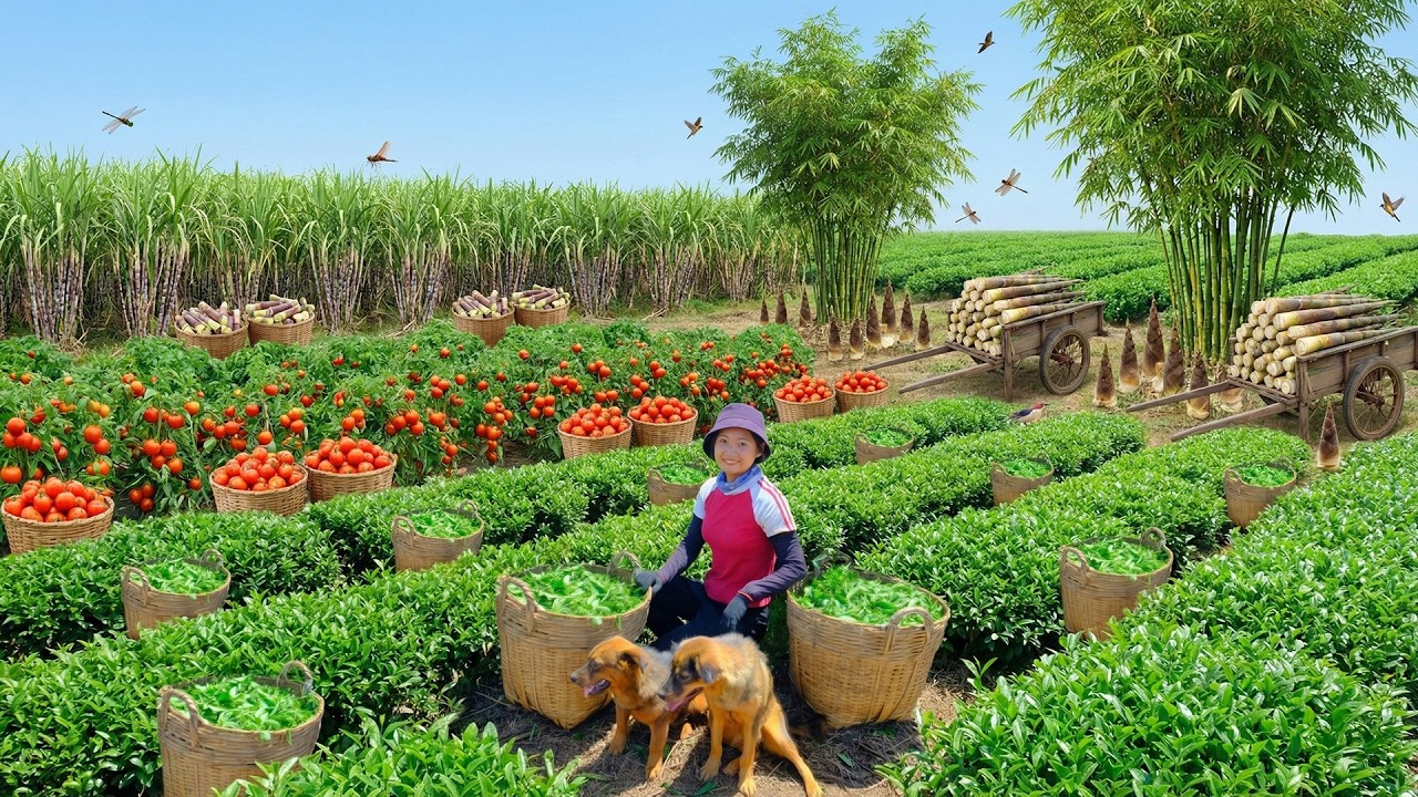 Relax With Harvest: Tea, Tomato, Sugarcane, Bamboo Shoots, Green Banana, Duck Eggs, Lemon,  Cabbage