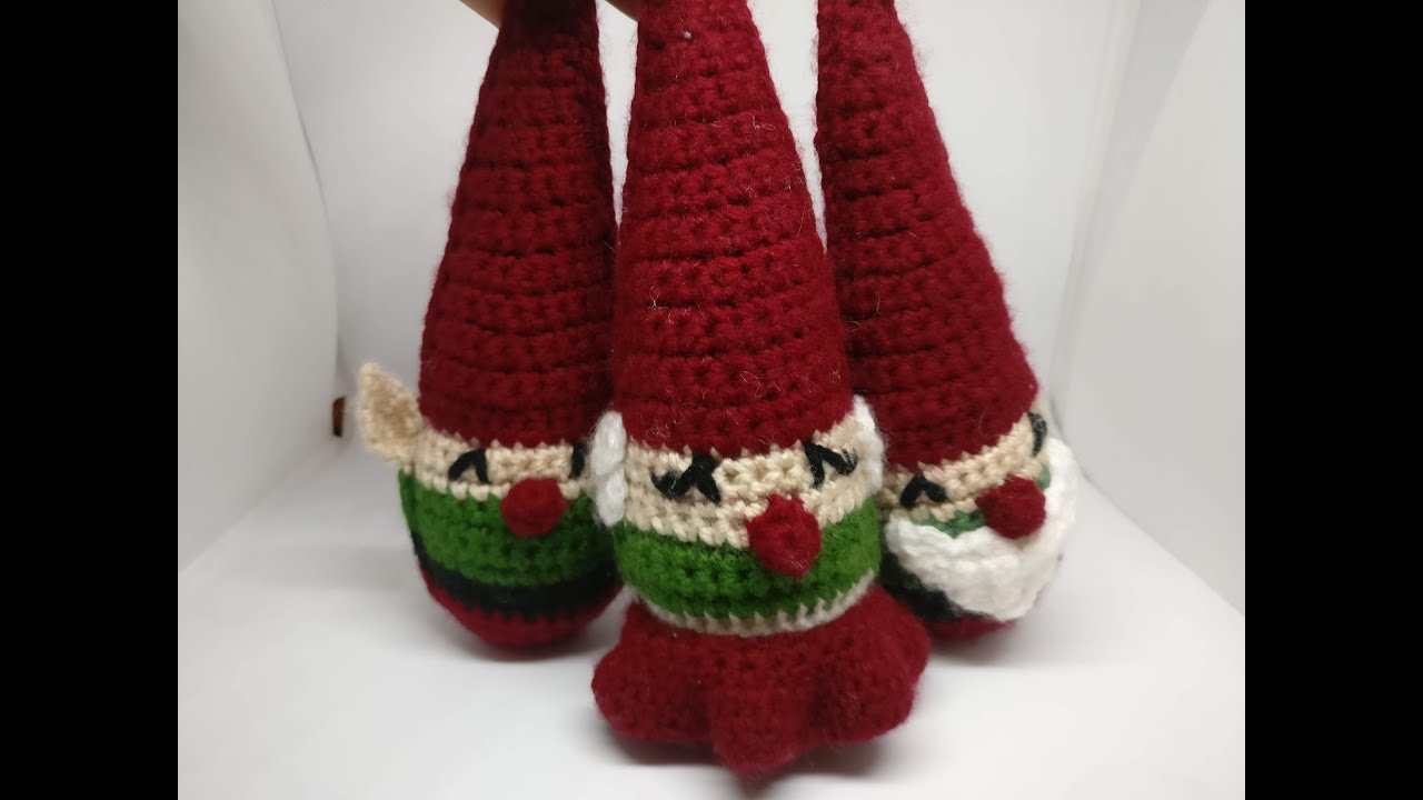 Papai Noel, Mamãe Noel e Gnomo em crochê! (PAP parte 1: BASE) #DesafioCrochetLand