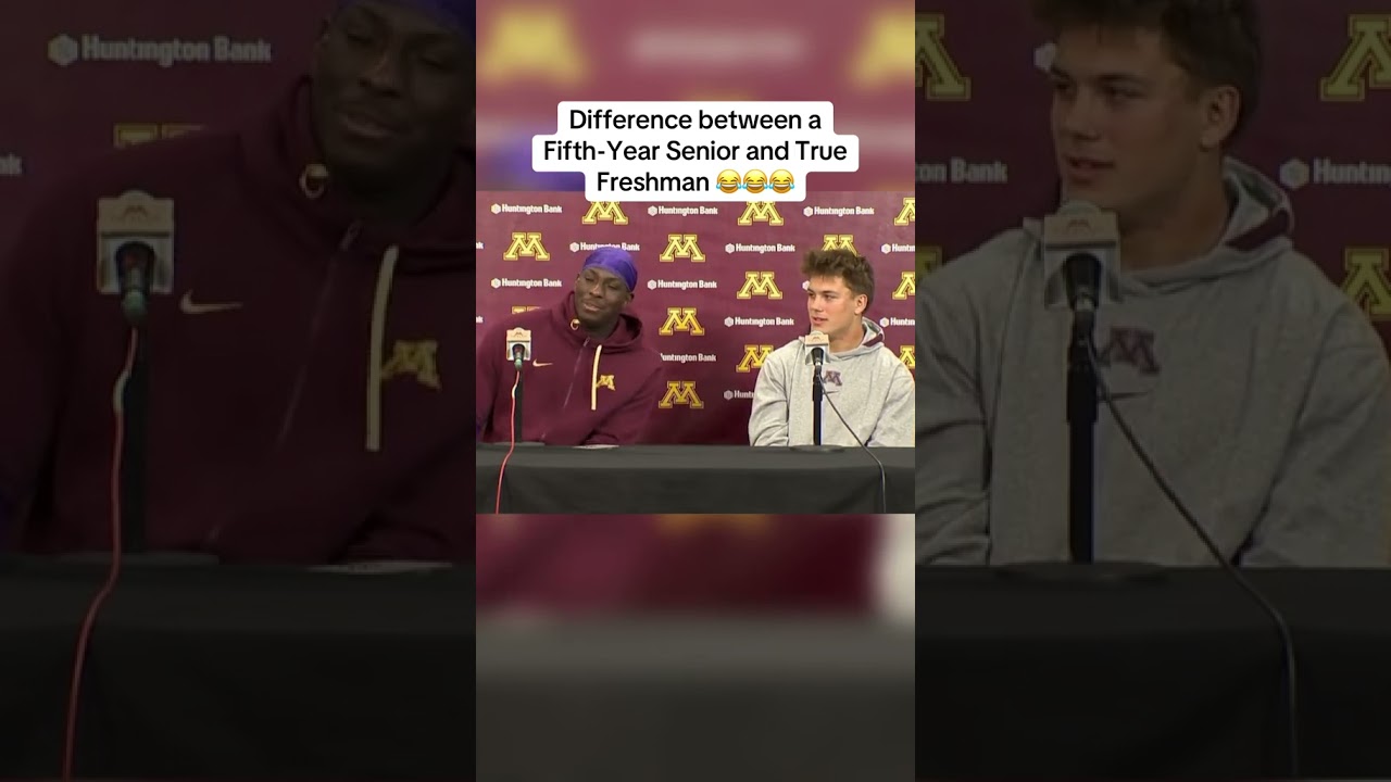 5th Year Senior vs. True Freshman 🤣 (via @gophersports)