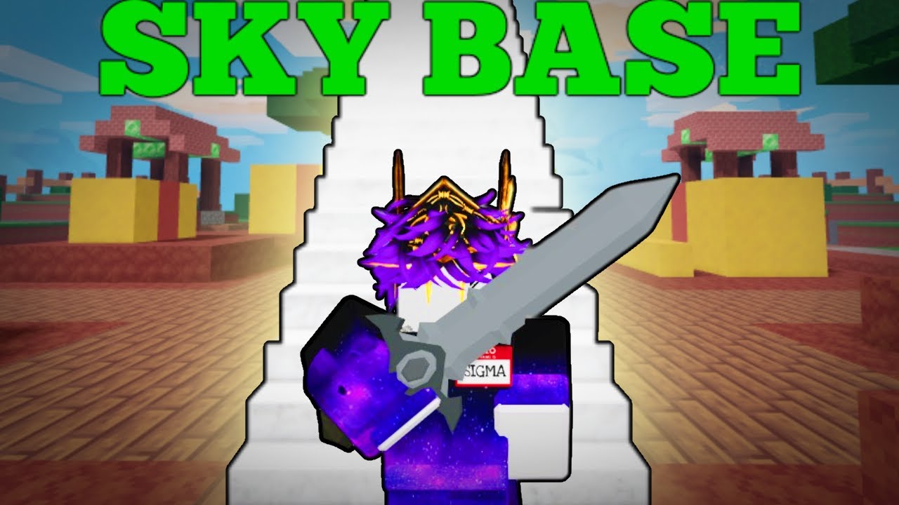 Building a skybase in roblox bedwars Is so fun