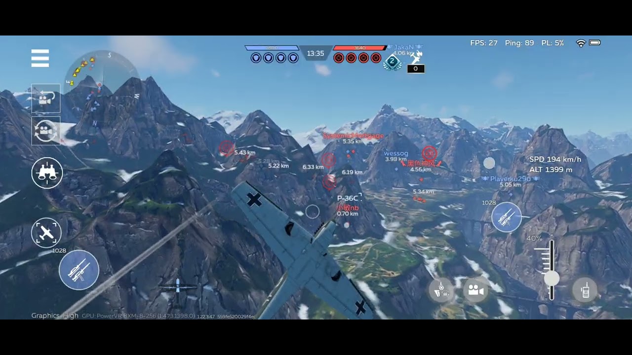 playing war thunder dogfighting (no commentary)