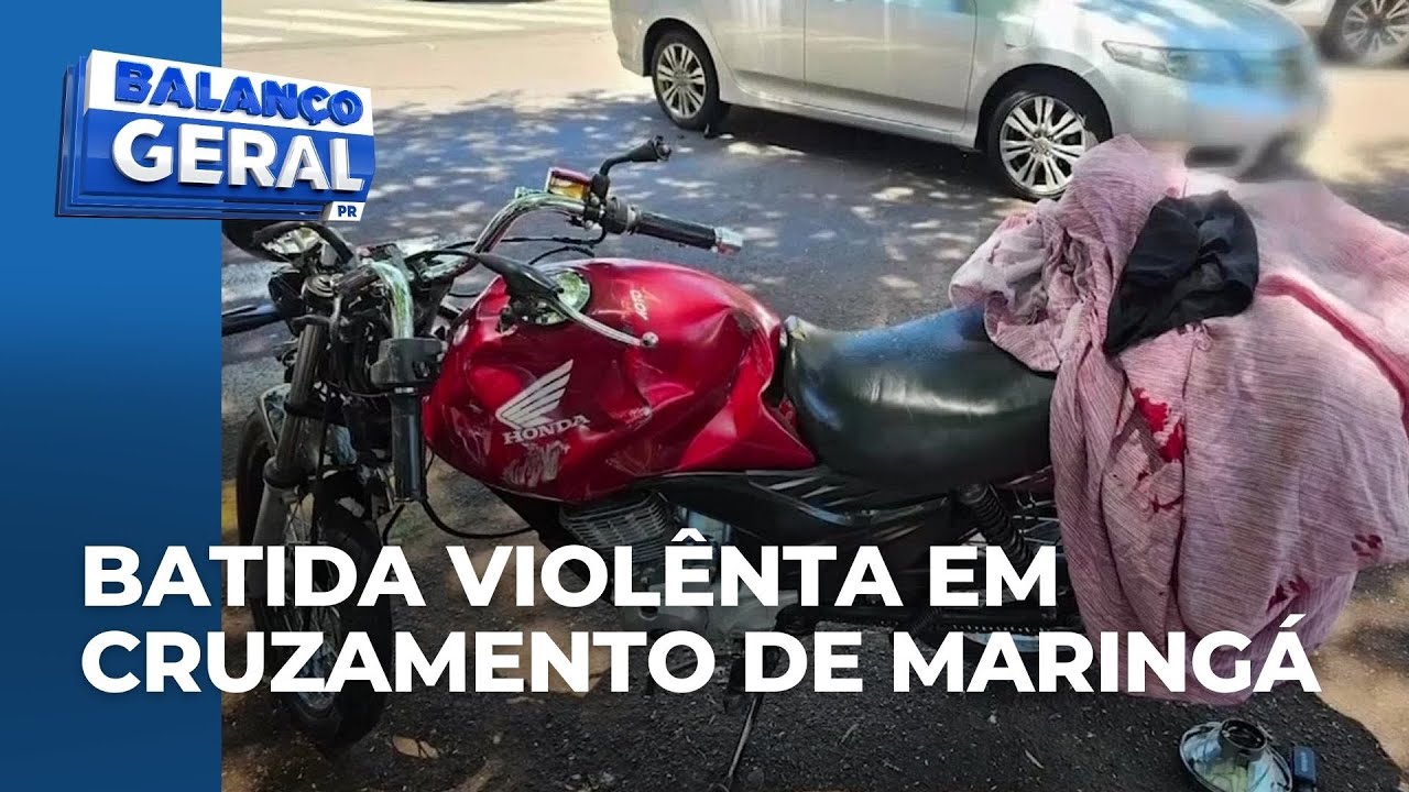 Motorista se envolve em acidente grave após perder o controle da moto e parar debaixo de carro