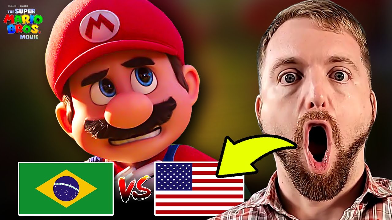 GRINGO REAGE A DUBLAGEM BRASILEIRA DE SUPER MARIO O FILME (Ficou chocado)