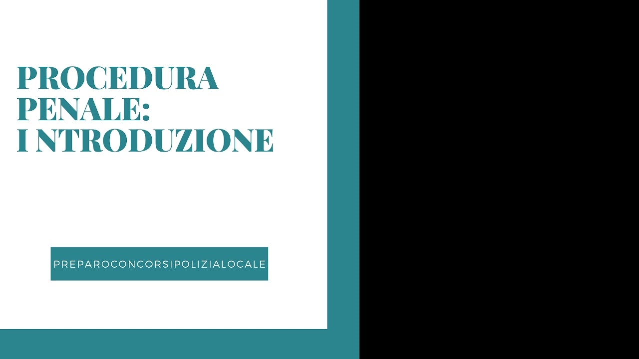 introduzione alla procedura penale