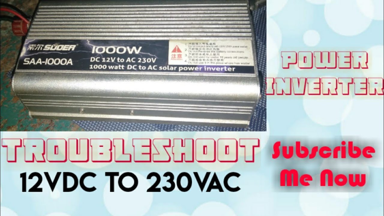 Troubleshoot 1000 watts power inverter flickering output