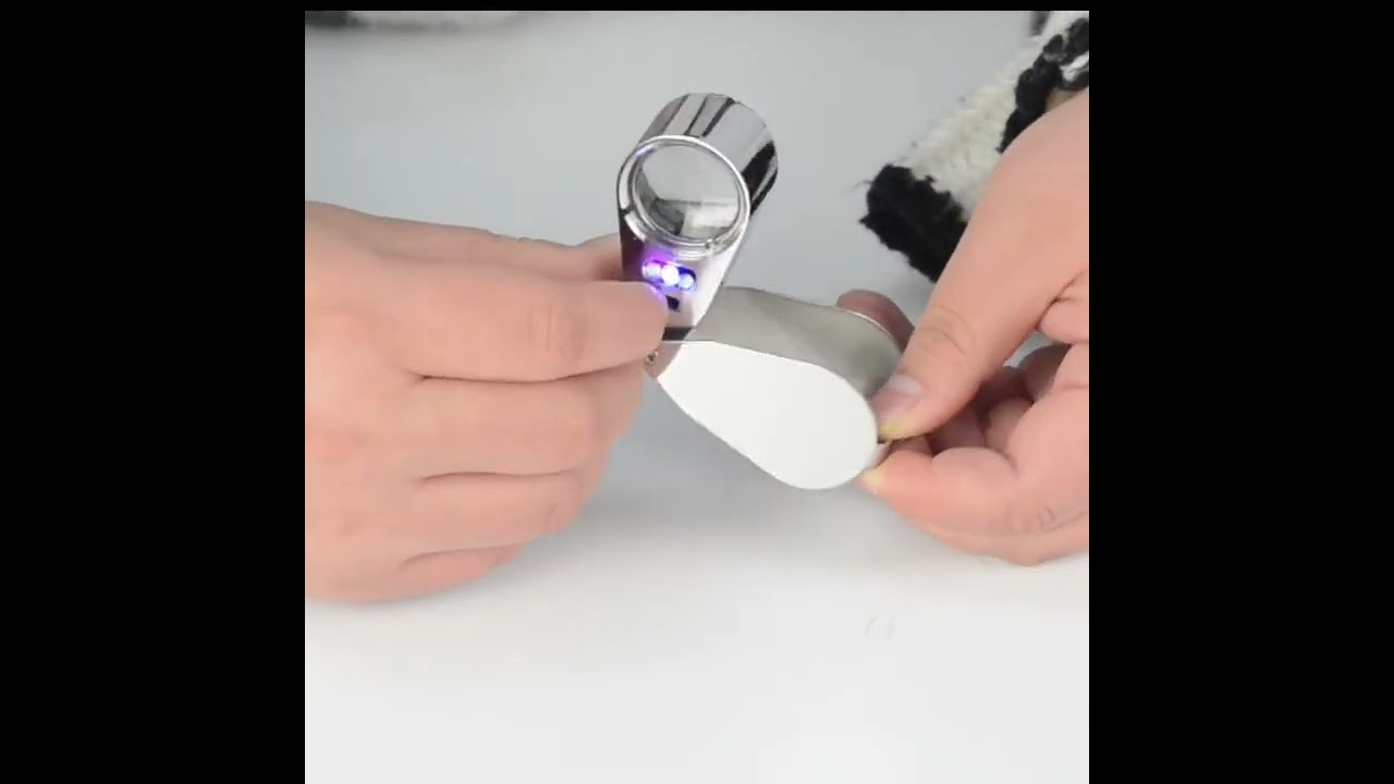 40X All Metal Illuminated Jewelry Magnifier with LED UV