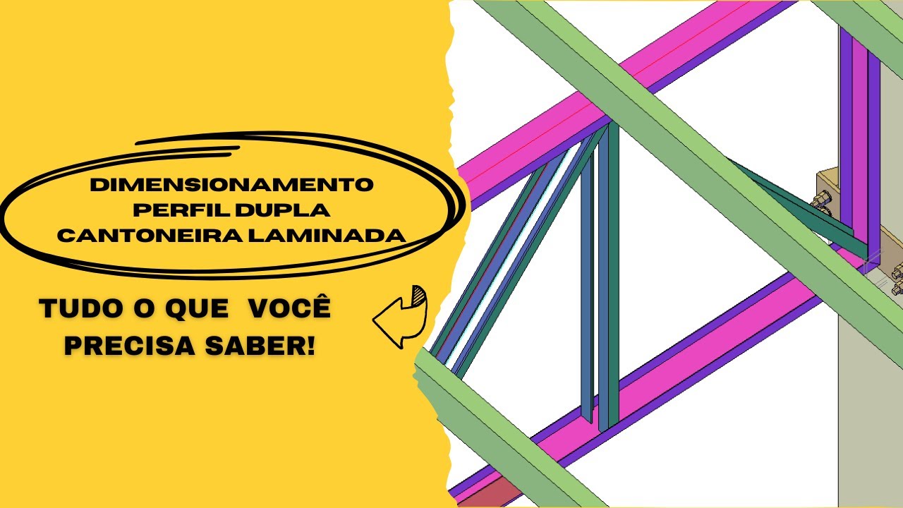 DIMENSIONAMENTO DE PERFIL COMPOSTO U DUPLA CANTONEIRA LAMINADA
