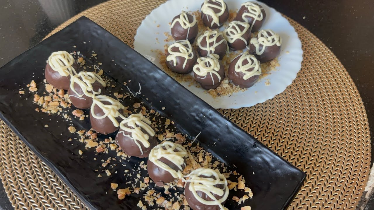 Healthy chocolate walnuts truffles।ChocolateTruffles।Easy chocolate truffles at home।Madhu’s Recipes