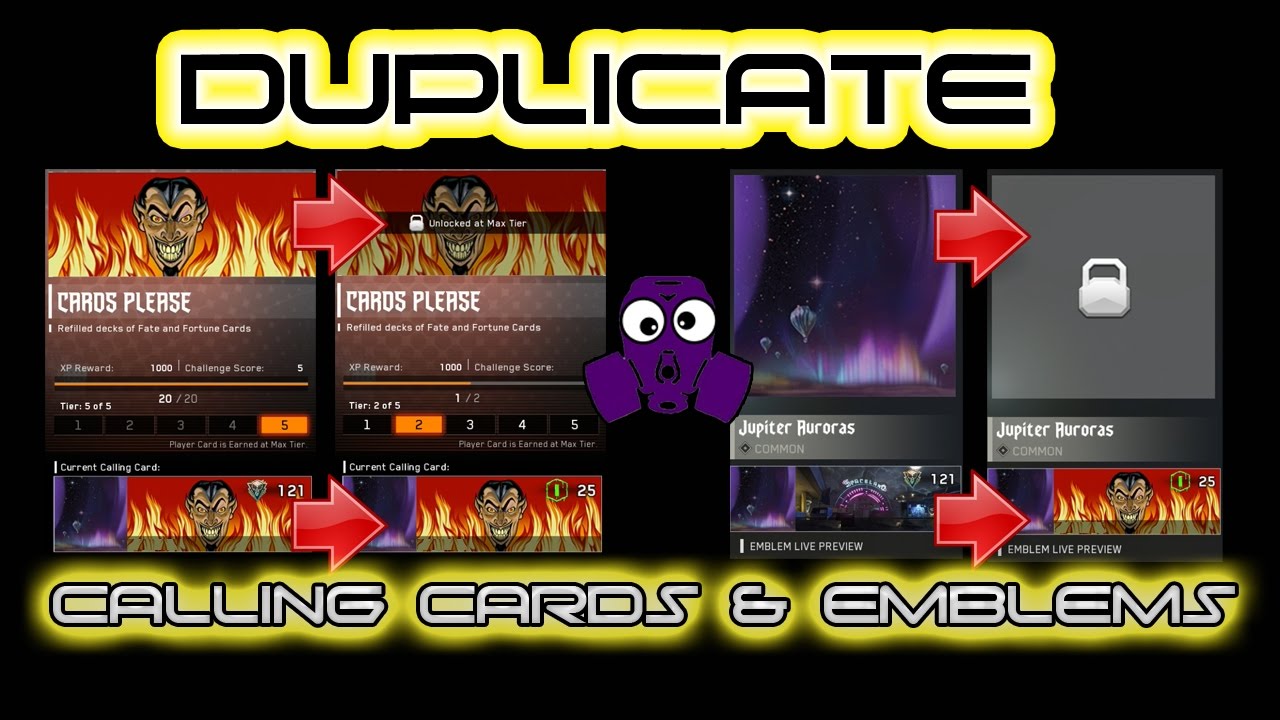 Infinite Warfare Zombies - COPY CALLING CARDS & EMBLEMS GLITCH - One Controller (PS4)