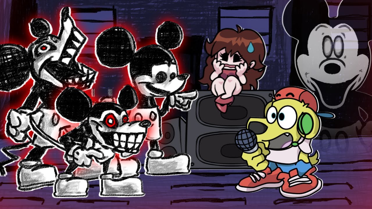 МИККИ СМЕРТИЛ РАЗУМ !! Пятничная ночь Funkin MICKEY MOUSE HORROR Remaster ... FNF Mods # 83