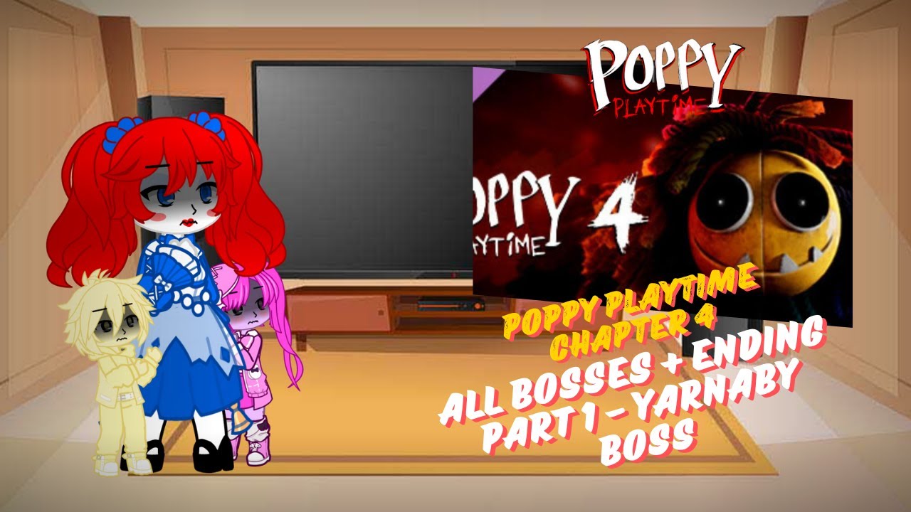 Poppy Playtime React - Poppy Playtime Chapter 4 - All Bosses + Ending Part 1 - Yarnaby Boss