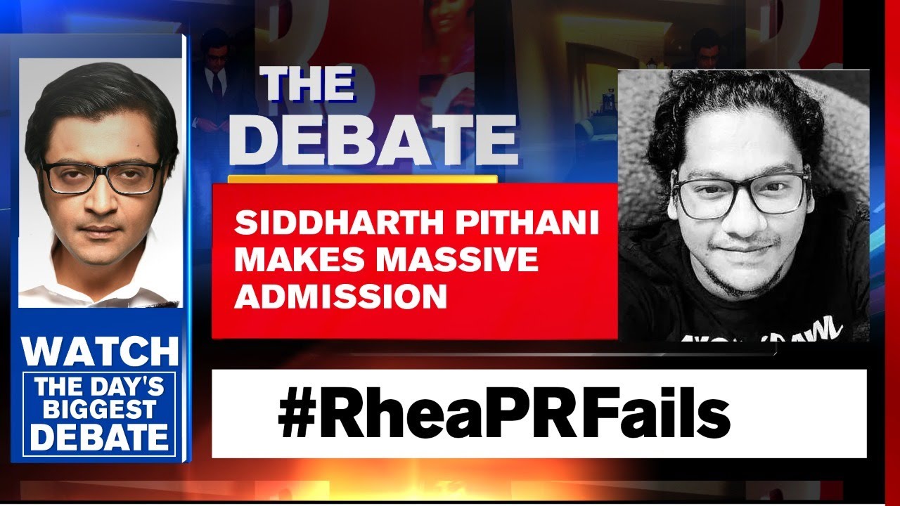 Sushant's Case: Siddharth Pithani Makes Massive Admission | Arnab Goswami Debates
