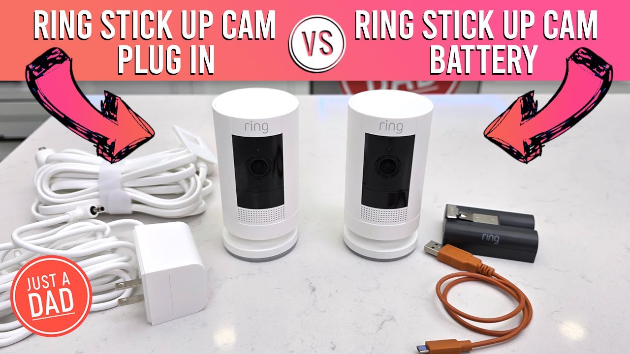 Камера видеонаблюдения Ring Stick Up Cam работает с Alexa. СРАВНЕНИЕ: с питанием от сети и от акк...