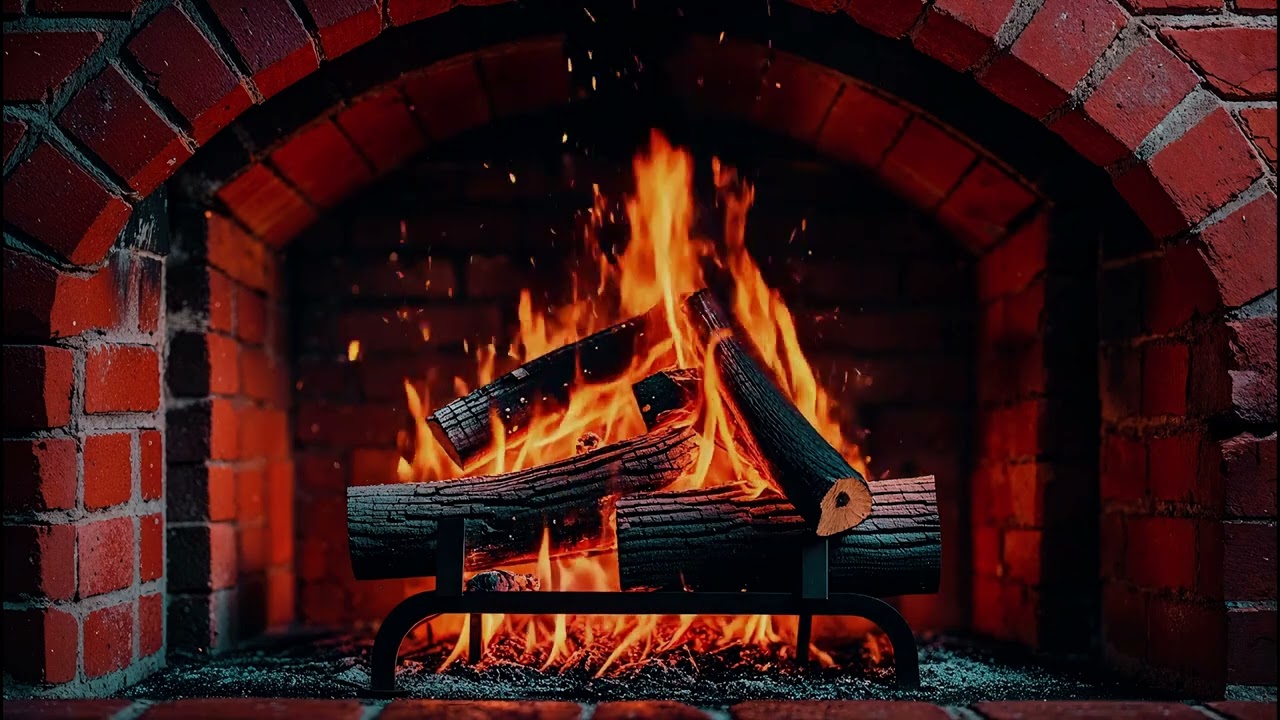 Peaceful 4K Fireplace Ambience | Realistic Crackling Fire Sounds (No Music)