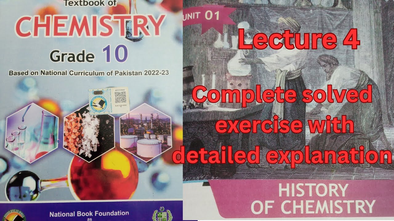 Unit 1 History of Chemistry solved exercise with explanation | New book Class 10th Chemistry 2025