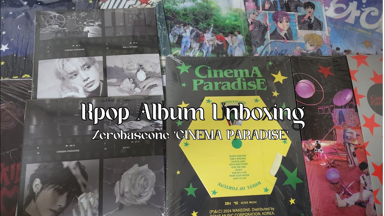 Kpop Album Unboxing ⊹ Zerobaseone 'CINEMA PARADISE' ⊹ Photobook, Digipack, ZeRose Versions