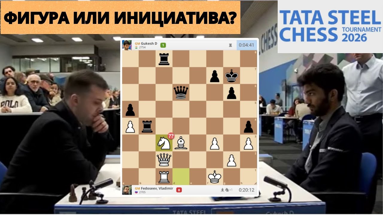 Шахматы: жертва за инициативу?! | Tata Steel Chess 2026