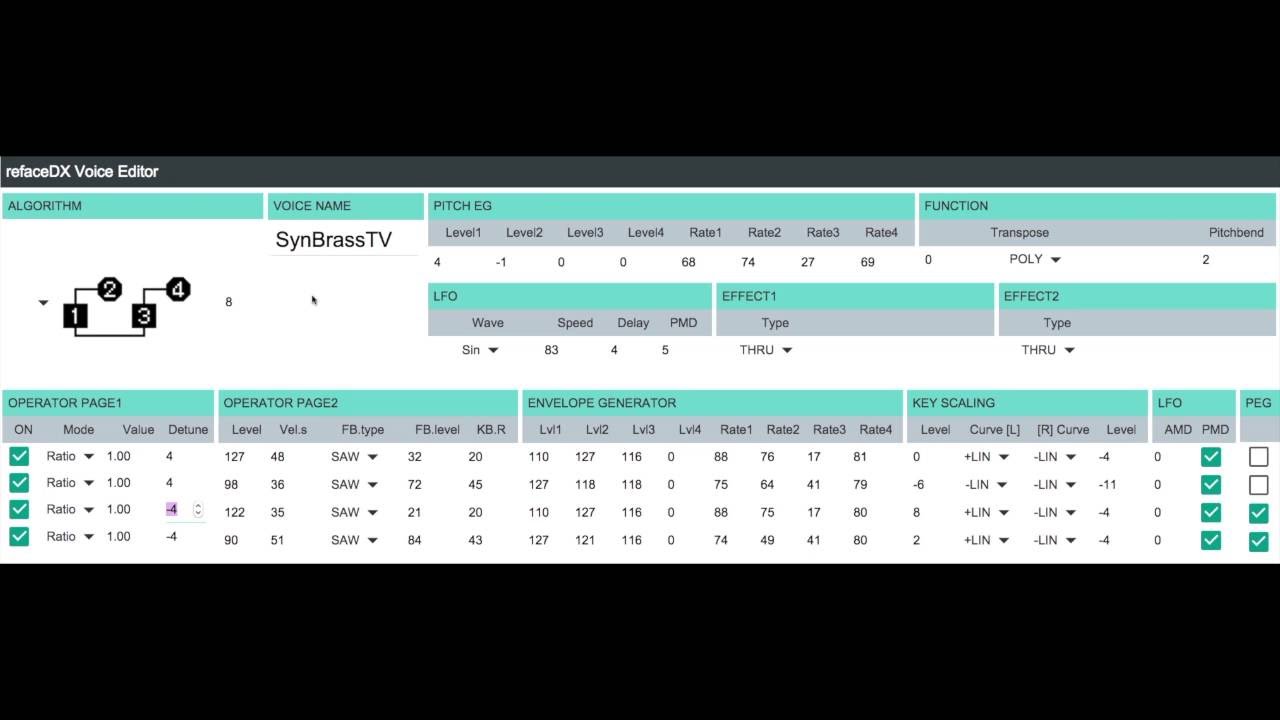 Reface DX synth brass example