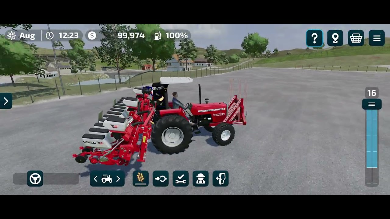 FS 23 | MF 385 Green Tractor Cultivator & MF 385 Red Tractor Potato Bijai | Farming Simulator 23