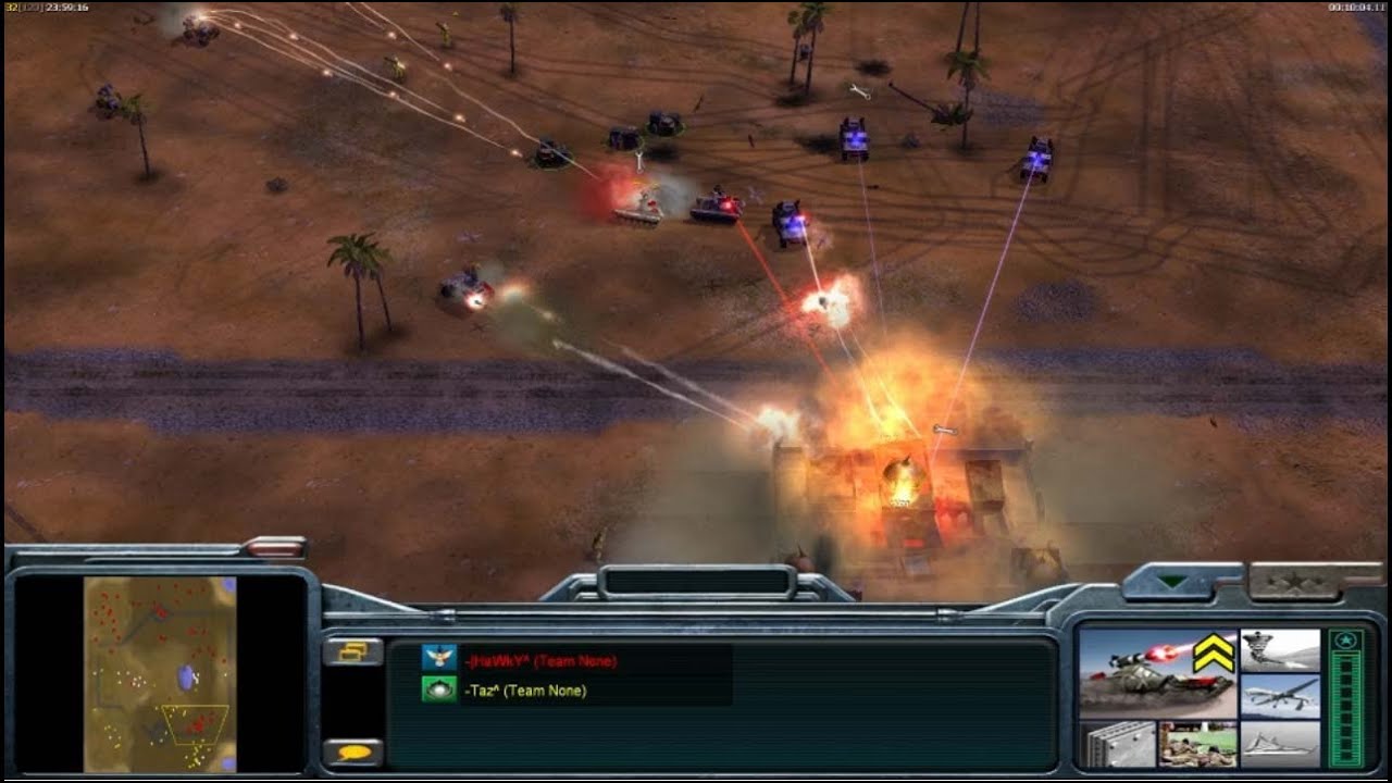 Generals Gentlemen Zero Hour [ArchonHawk] - Hawky(Laser) vs Taz(Demo) 1.06