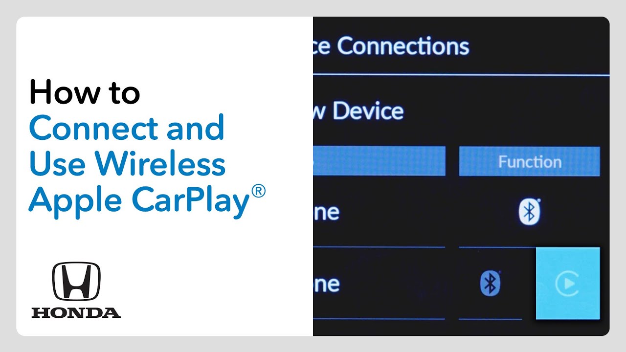 How to Connect and Use Wireless Apple CarPlay&reg;