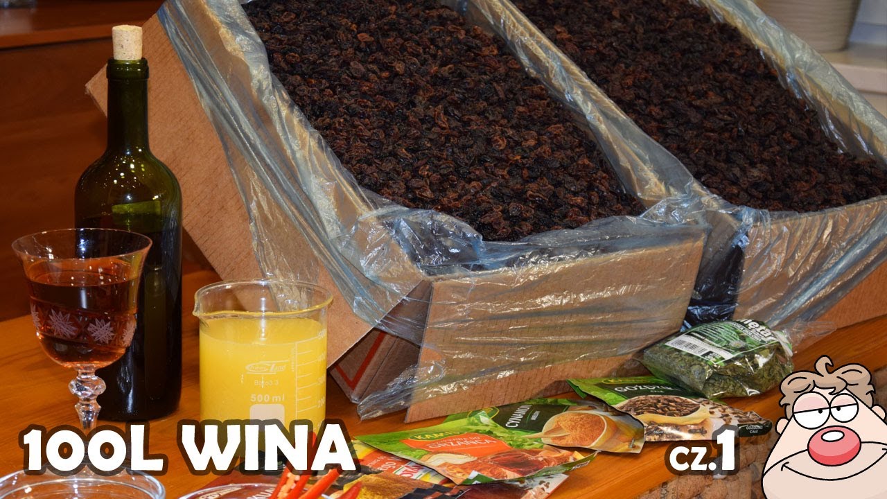 Wino w beczce?! 100 litrów wina rodzynkowego! przepis część 1