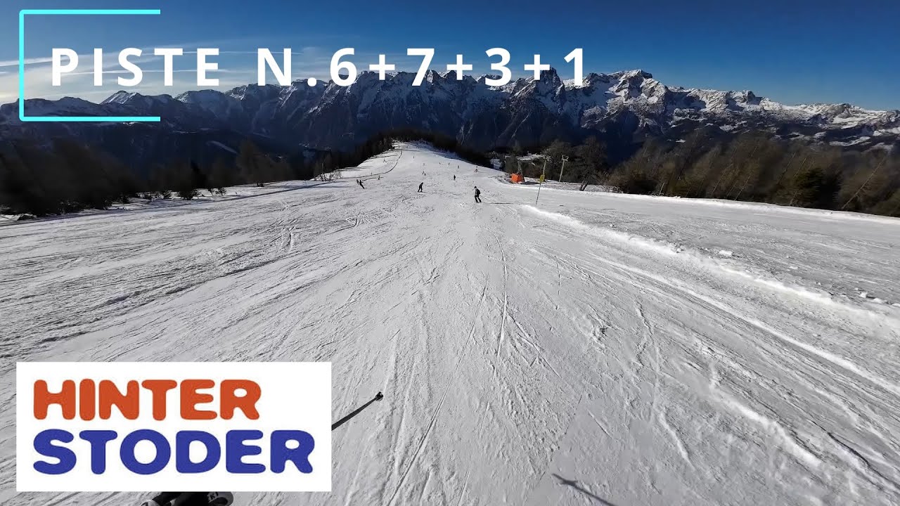 (AT) Hinterstoder | Piste n.6 + n.7 + n.3 + n.1 | 1855m ► 593m