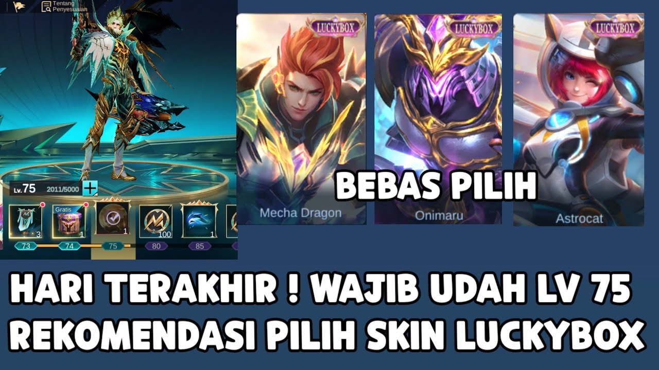 HARI TERAKHIR WAJIB UDAH DAPAT SKIN PRIME ! REKOMENDASI SKIN LUCKYBOX JANGAN SALAH PILIH