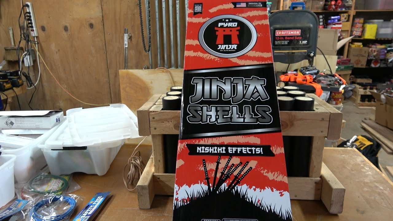 Jinja Shells cannister shells by Elite Fireworks under Pyro Jinja brand
