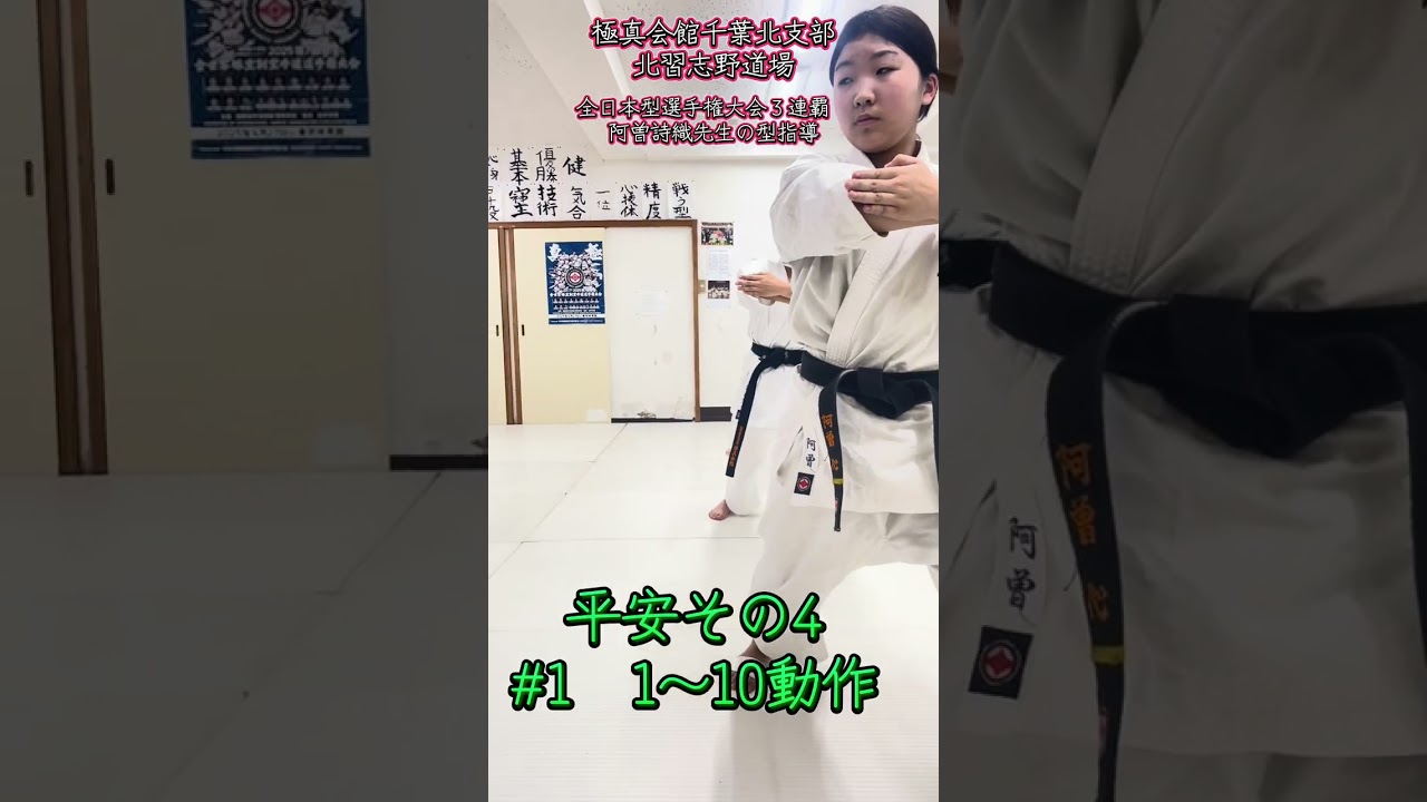 #1 平安その4 1〜10の動作　極真空手北習志野道場