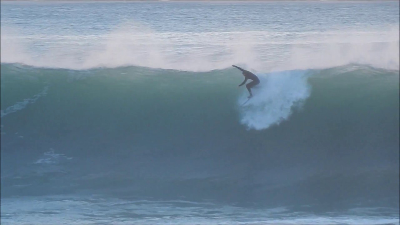 Surfing in Finistre, Bretagne, France,   