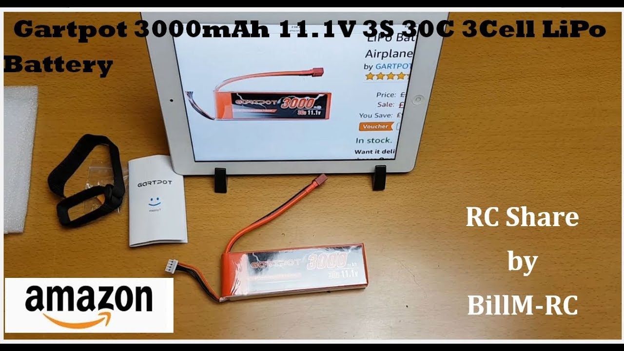 GARTPOT Universal 3000mAh 11.1V 30C 3Cell LiPo Battery