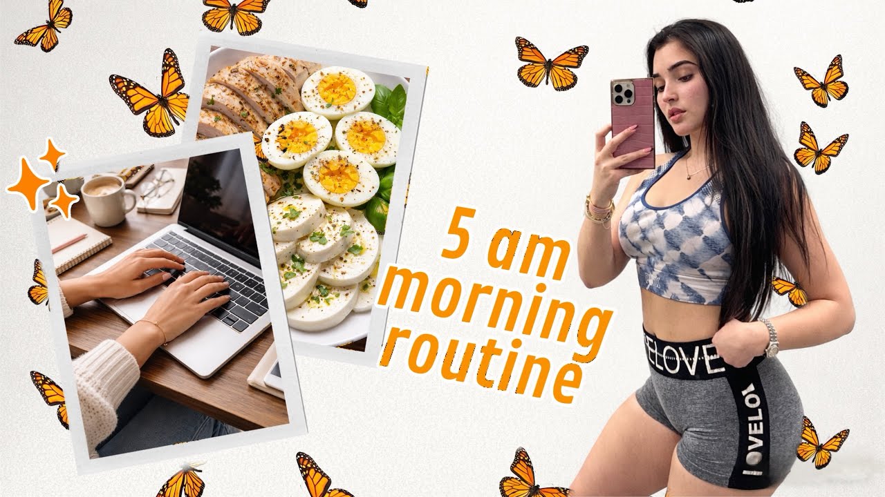 5AM MORNING ROUTINE: How to Get *MORE* done in life/ How to wake up early/ How to stay motivated ✨✨✨