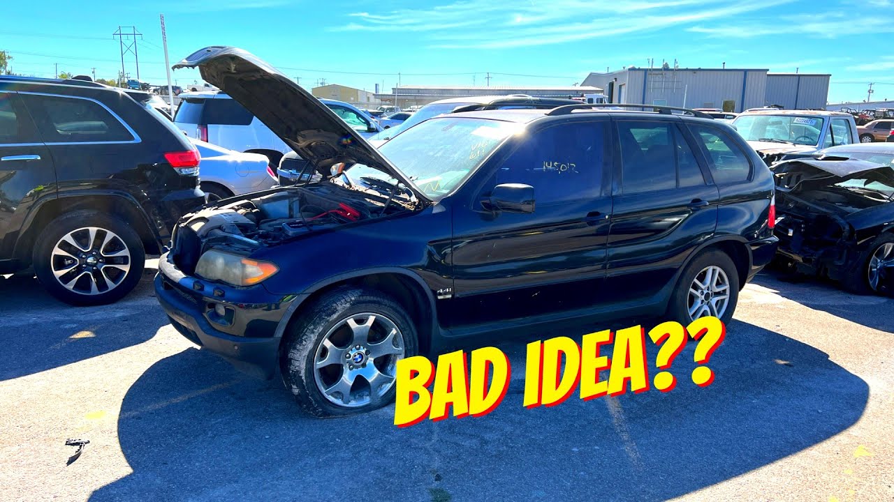 Copart Walk Around and Live Bidding! Winning a Super Cheap V8 BMW X5!! 10-27-21