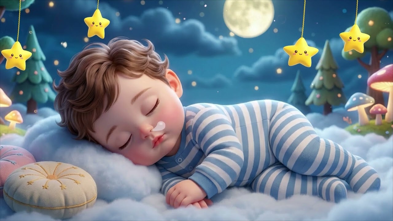 Mozart & Brahms Lullaby 🎼🌙 Mozart Effect for Babies Brain Development & Peaceful Baby Sleep Music