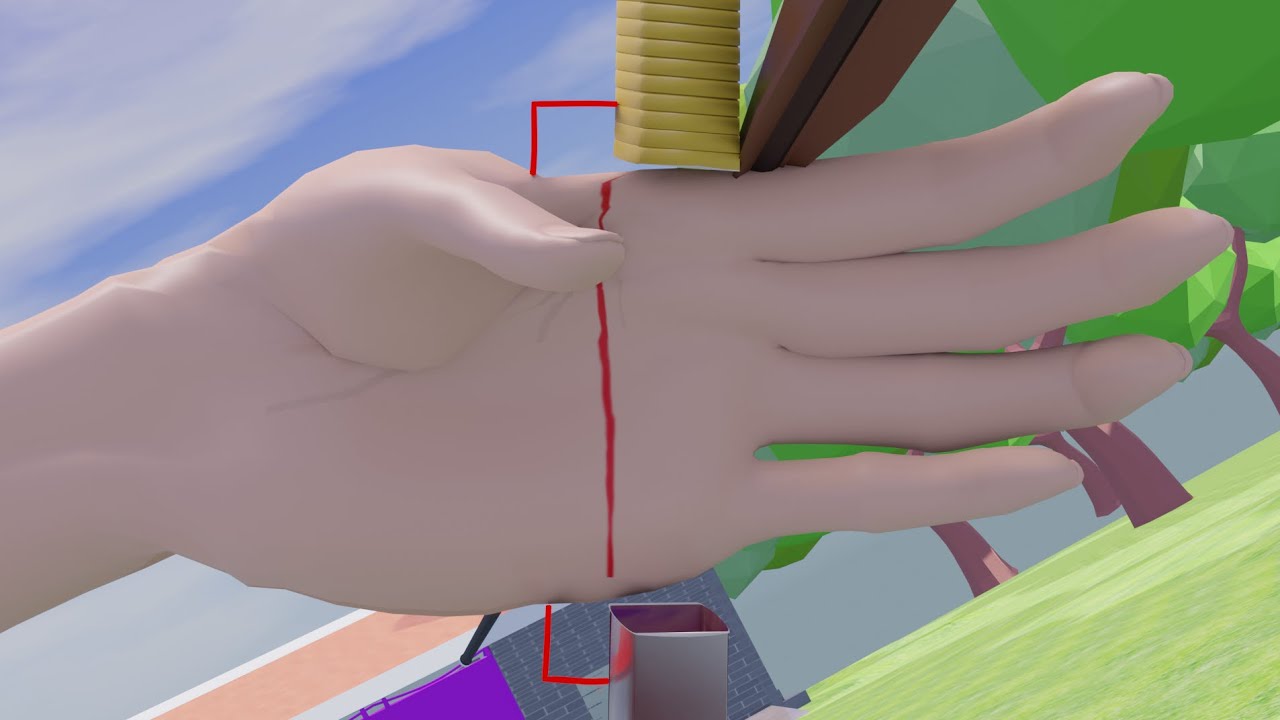 弓道_弓手手の内①：手の内の作り方！ in 3DCG