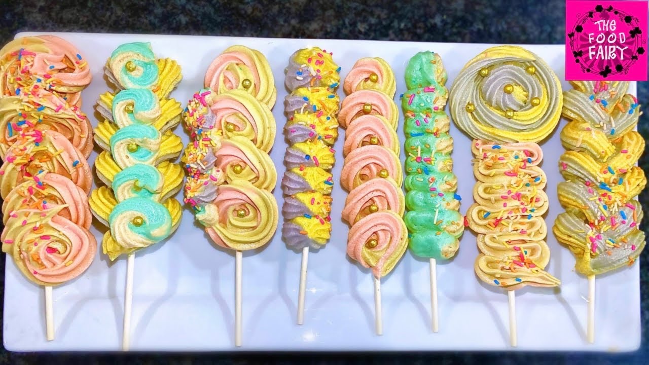 MERINGUE POPS  | PRETTY MERINGUE COOKIE POPS FOR KIDS | THE FOOD FAIRY