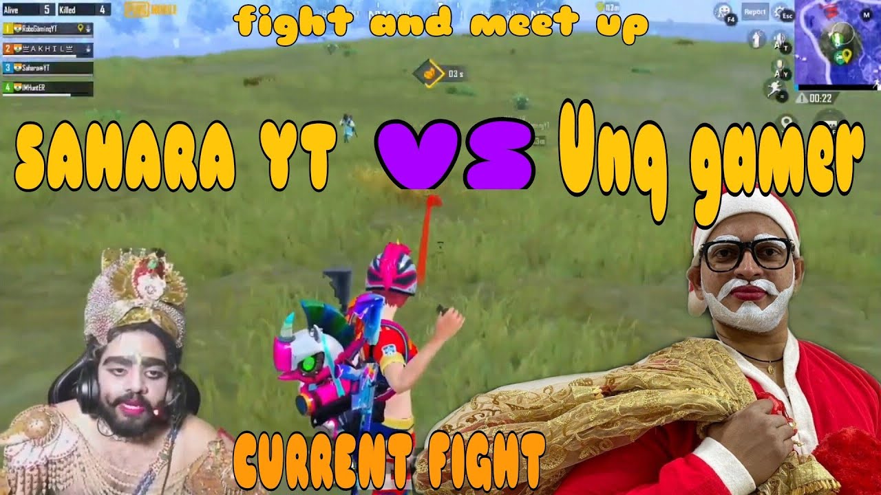 UNQ GAMER  VS SAHARA YT  FIGHT AND MEET UP IN THE LAST ZONE |