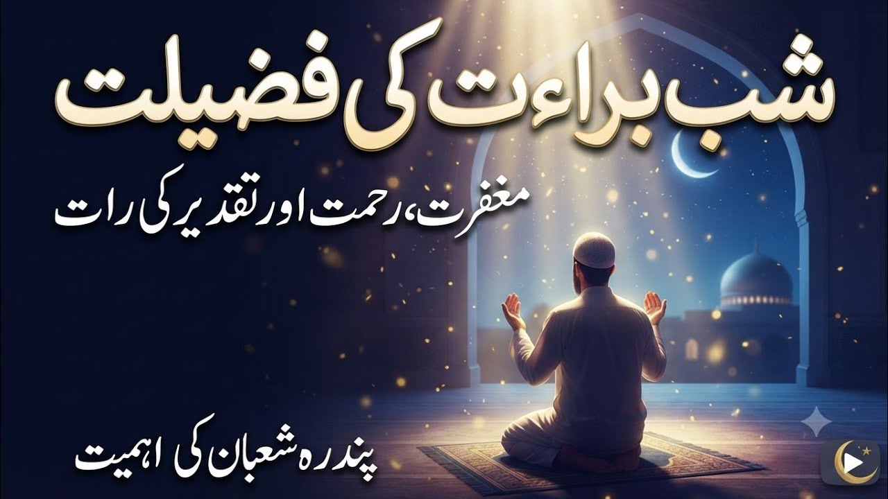 شبِ براءت کی فضیلت | مغفرت، رحمت اور تقدیر کی رات | پندرہ شعبان کی اہمیت  #شب_براءت #پندرہ_شعبان 