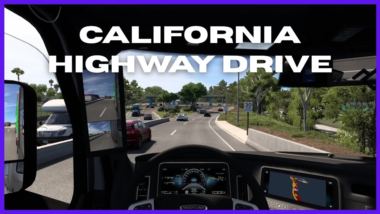 San Francisco to San Diego in Heavy traffic | American Truck Simulator