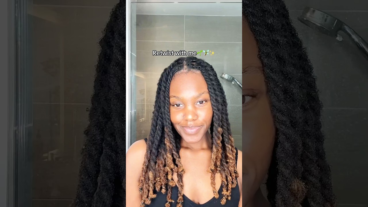 How To Retwist Locs for Beginners🌱✨ #loctutorial #locretwist #twostrandtwistlocs #locstyles