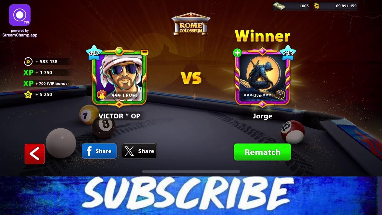 COMBAICK  LIVE GAMEPLAY  8BALLPOOL