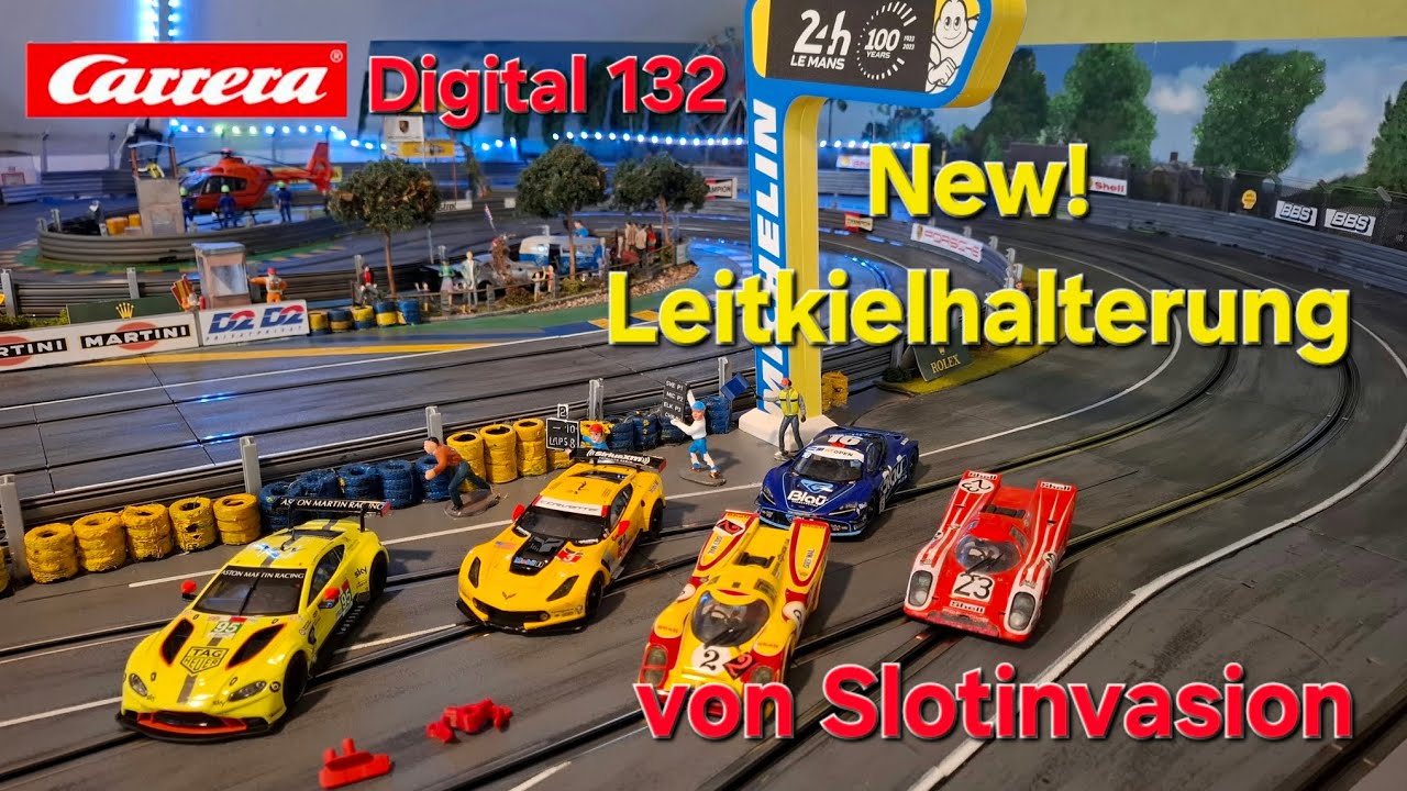 Carrera Digital 132 - neue Leitkielhalterung von Slotinvasion - der große Test - Boyle Raceway