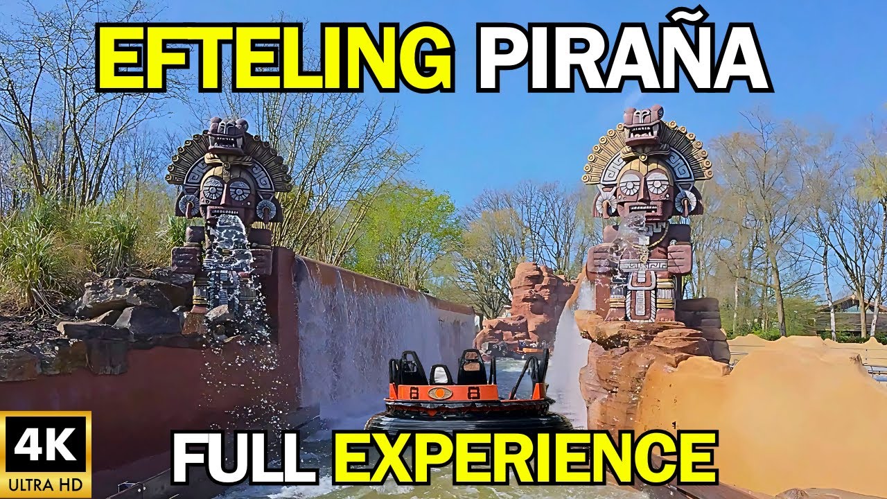 Efteling PIRAÑA – FULL EXPERIENCE 💦🌊 – 4K POV (2025)